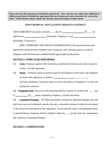 Junk Removal Contract Template