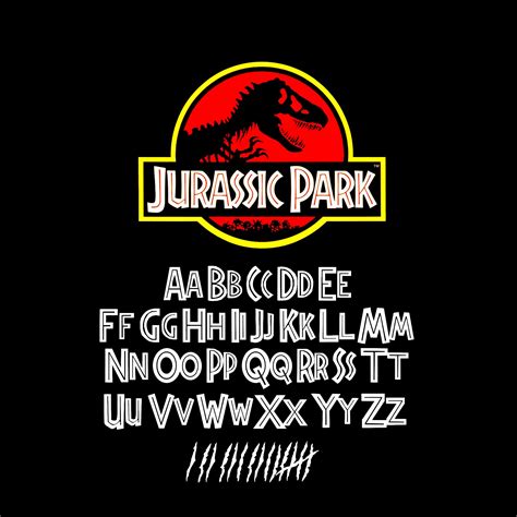 Jurassic Alphabet Fonts