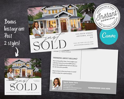 Just Sold Postcard Templates