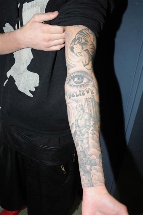 Justin Bieber's tattoo designs