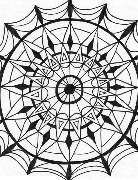 Kaleidoscope Coloring Page