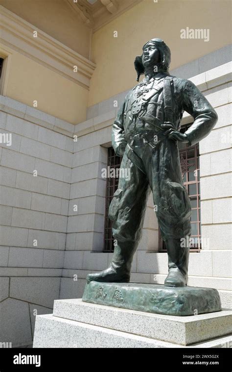 A statue of a kamikaze pilot