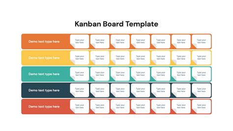 Kanban board template for PowerPoint