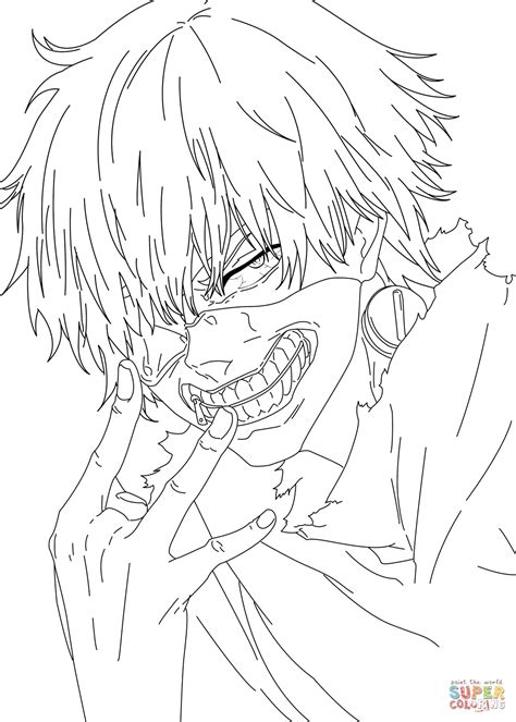 Kaneki Ken Coloring Page