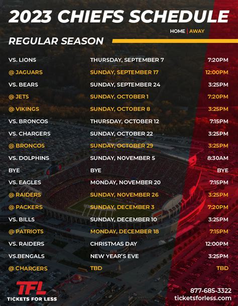 Kansas City Chiefs NFL Schedule Release