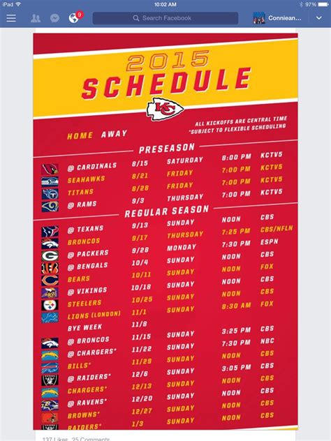 Kansas City Chiefs 2023 Schedule