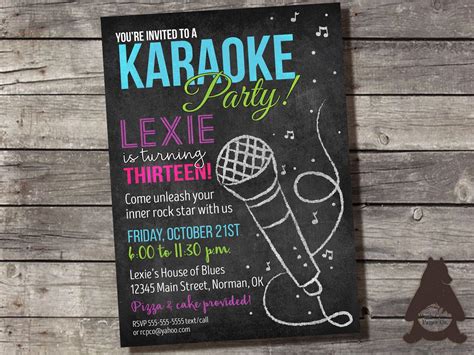 Karaoke Holiday Invitation Template 4