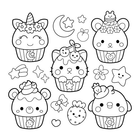 Cute Kawaii Coloring Pages