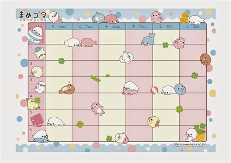 Kawaii Timetable Template Example 10