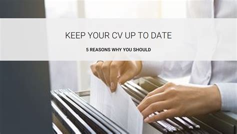 Keep CV Up-to-Date