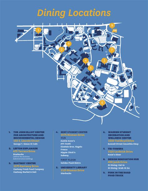 Kent State Campus Map with Accessibility Features