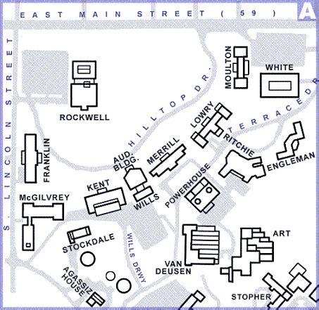 Kent State University Map with Building Directory