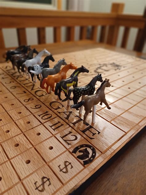 Image of a Kentucky Derby-inspired horse racing game board