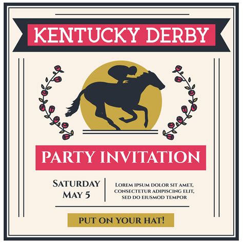 Kentucky Derby Invitation Template 2