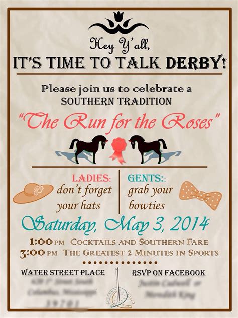 Kentucky Derby Party Invitation Wording Ideas