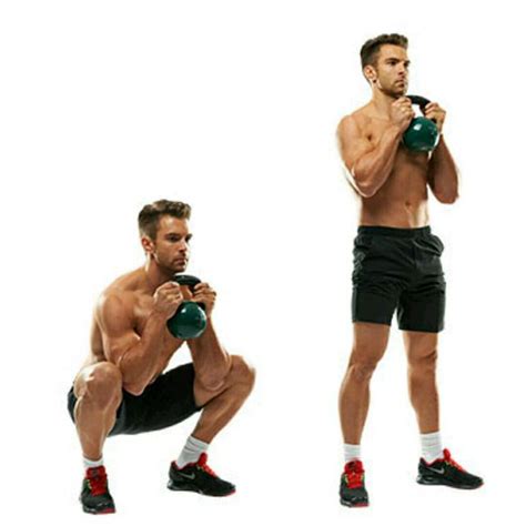 Kettlebell goblet squat exercise