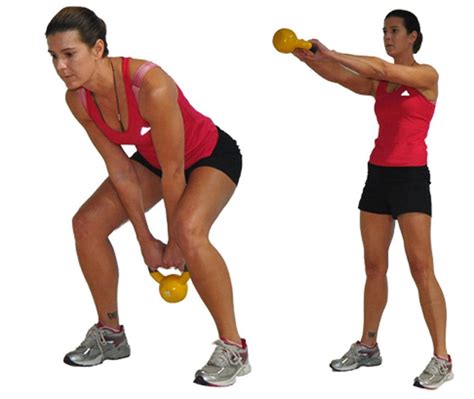 Kettlebell swing exercise