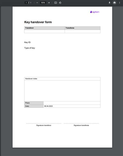 Key security template