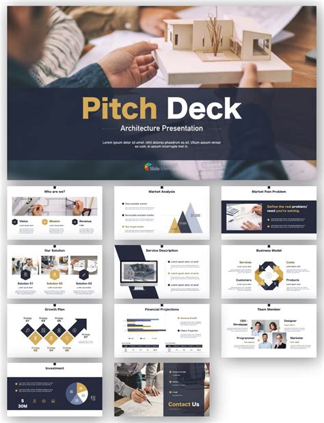 Keynote pitch deck with a bold design