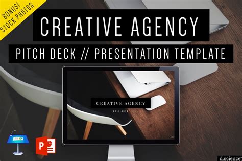 Keynote pitch deck template with a clear structure