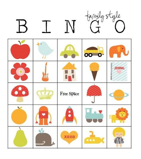 Kid-Friendly Bingo Template