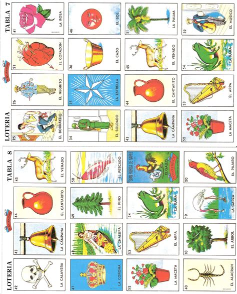 Kid-friendly Loteria printables