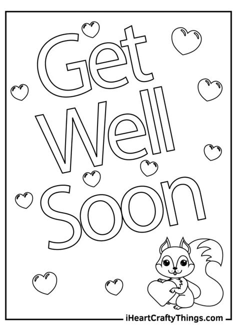 Kid-Friendly Scene Get Well Coloring Page