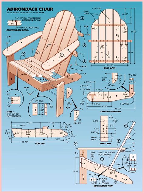 Kids' Adirondack Chair Template