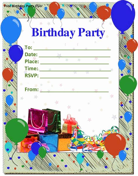 Kids' Birthday Party Template for Microsoft Word