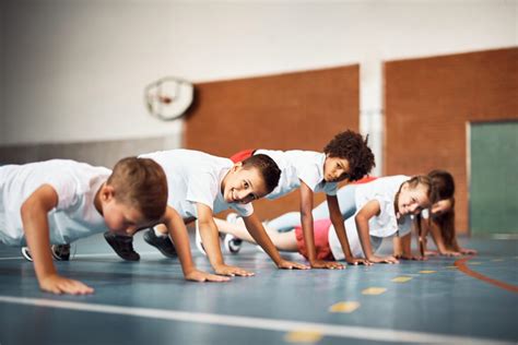 Kids participating in a team-building exercise