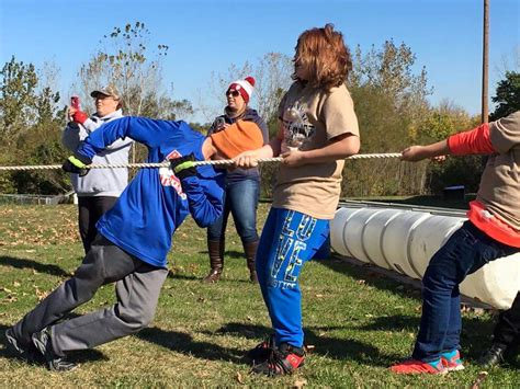 Kids participating in a boot camp learning leadership