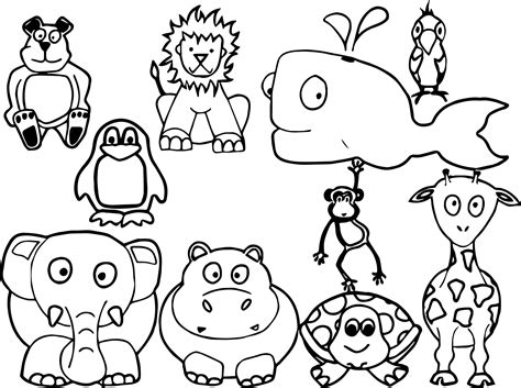 Kids coloring pages with animals and bright colors