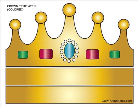 A colorful kids' crown template with fun design