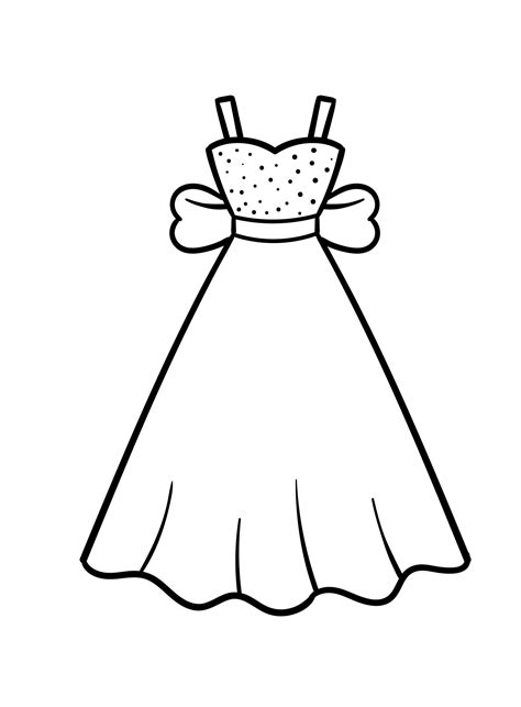 Printable Dress Coloring Pages for Kids