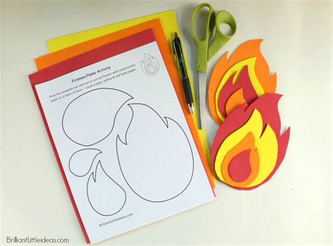 Flame templates for kids