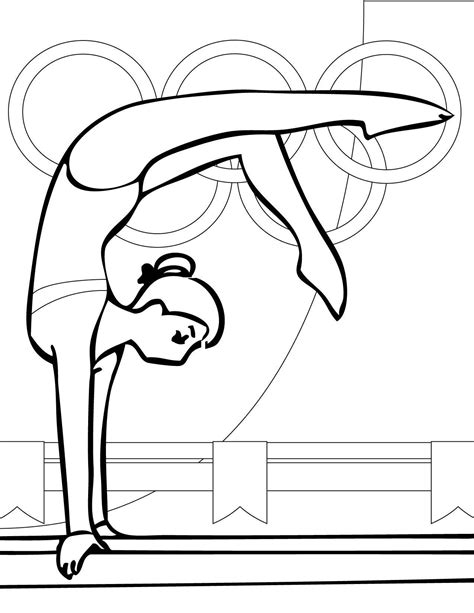 Kids Gymnastics Coloring Pages