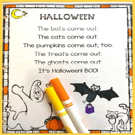 A illustration of a range of kids Halloween poems