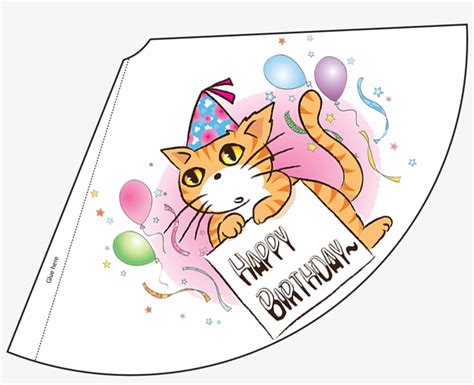 Happy birthday hat printables for kids