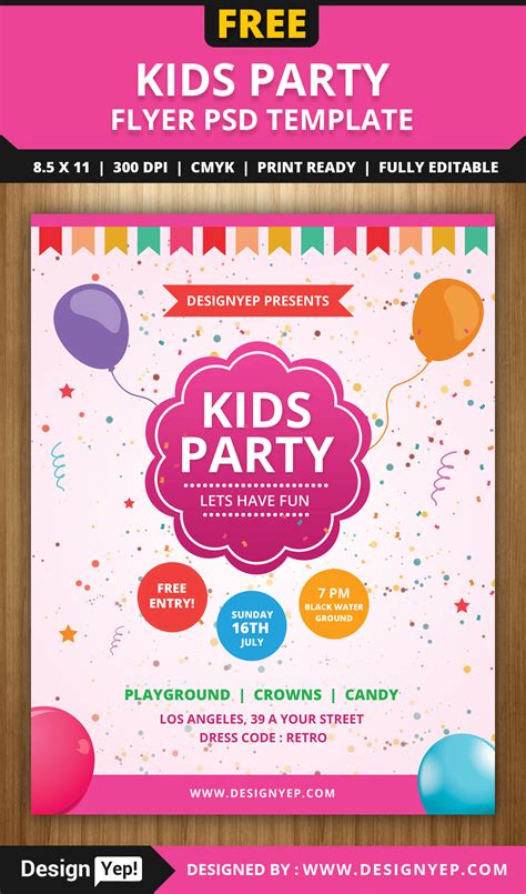 Kids Party Flyer Template