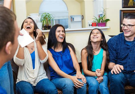 Kids playing charades and laughing