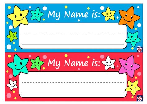 Kids Printable Name Tags