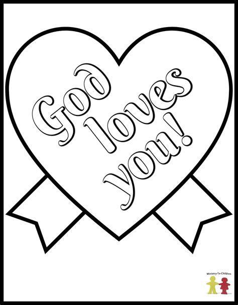 Kids' Religious Valentine's Day Coloring Activity