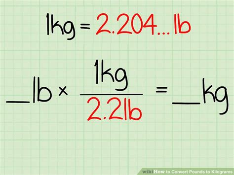 Kilogram to Pounds Conversion Formula