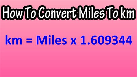 Kilometer to mile conversion explained