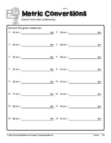 Kilometer to Mile Conversion Practice