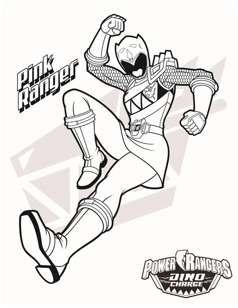 Kimberly and Pink Ranger Zord coloring page