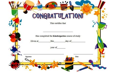 Kindergarten Certificate Template 8