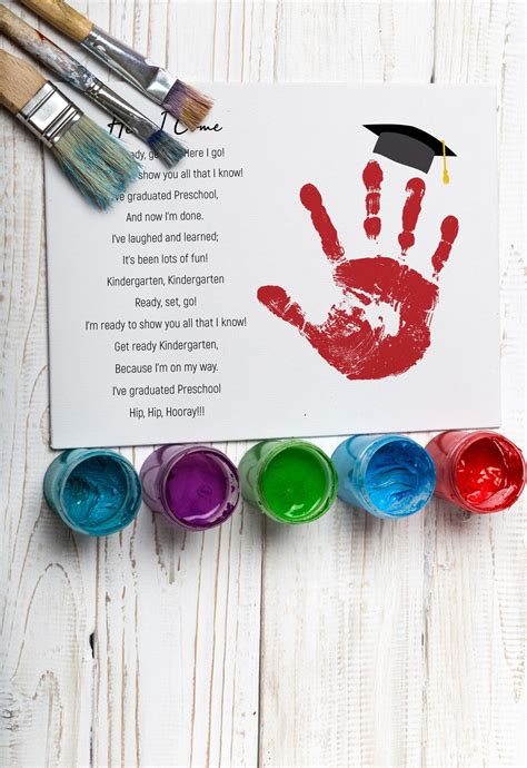 Kindergarten Graduation Handprint Art Template Ideas