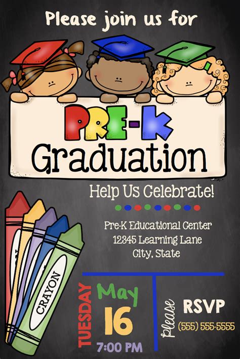 Kindergarten Graduation Invitation Templates