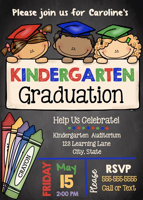 Kindergarten Graduation Invitation Templates